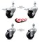 Service Caster 3 Inch Soft Rubber Wheel Swivel 12mm Stem Caster Total Lock Brake SCC, 2PK SCC-TSTTL20S314-SRS-M1215-2-S-2 - alternate 1